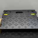 4" high 2-Piece Portable Automotive Curb Ramp, Heavy-Duty Plastic Threshold Ramp Track Interlocking Step Ramp Structure 6600 Lbs Load Capacity for Cars, Wheelchairs, Bikes, Motorcycles