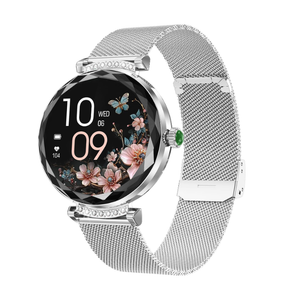 Smart Watches for Women with Blood Pressure/Answer Calls/Heart Rate/Step/Sleep/Multiple Sport Modes /IP68 Waterproof，1.19" Fitness Tracker Smartwatch for iOS Android (Silver with Diamonds)