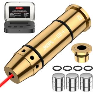 38SPL/.357mag Laser Training Cartridge for Dry Fire Training System Dry Fire Practice and Shooting Training with 3 Set Batteries