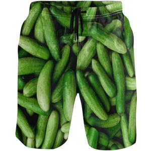Men's Beach Shorts Swim Trunks Quick Dry Swim Shorts for Men (Green, XXL)