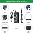 48v Power Supply 48V 3A Power Adapter AC 100-240V to DC 48V 144W Switching Charger 5.5 X 2.5mm US Plug Transformer for POE Switch, CCTV Camera,LED Light.ETC