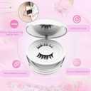 Meylora Magnetic Eyelashes with Applicator Natural Look, Reusable Eyelashes Magnetic Lashes, No Glue Needed Wispy False Lashes Kit Easy to Wear and Remove (Camellia+Devil)