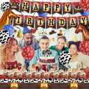 2 x Birthday Party Decorations - Western Cowboy Birthday Party Decorations 53Pcs, Included Western Theme Banner Cake Toppers 12'' Latex Balloon Swirls Decor Horse Foil Balloon for Wild West Party
