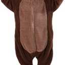 SWEETXIN Unise Kids Jumpsuit Cosplay Onesie One Piece Suit for Girls Boys Halloween Character Costume Dress Up Party (8 Years,Coffee Bear)