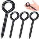 DELSWIN Eye Hooks Screw Eye Bolt - 800Lbs, 6 Inch Heavy Duty Eye Hooks, Rustproof Self Tapping Eye Bolts Eyelet Screw for Indoor & Outdoor, Hammock, Swing, Securing Cables Wire (4 Pack)