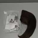 REECHO 12" Invisible Wire Hair Extensions with Thinner Softer Lace Weft Adjustable Size Removable Secure Clips in Short Straight Secret Hairpiece for Women - Chocolate Brown