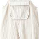 Happy Cherry Infant Baby Boy Girl Corduroy Overalls Romper Adjustable Button Suspender Big Pants Plain Romper Outfit Clothes  12-18 months