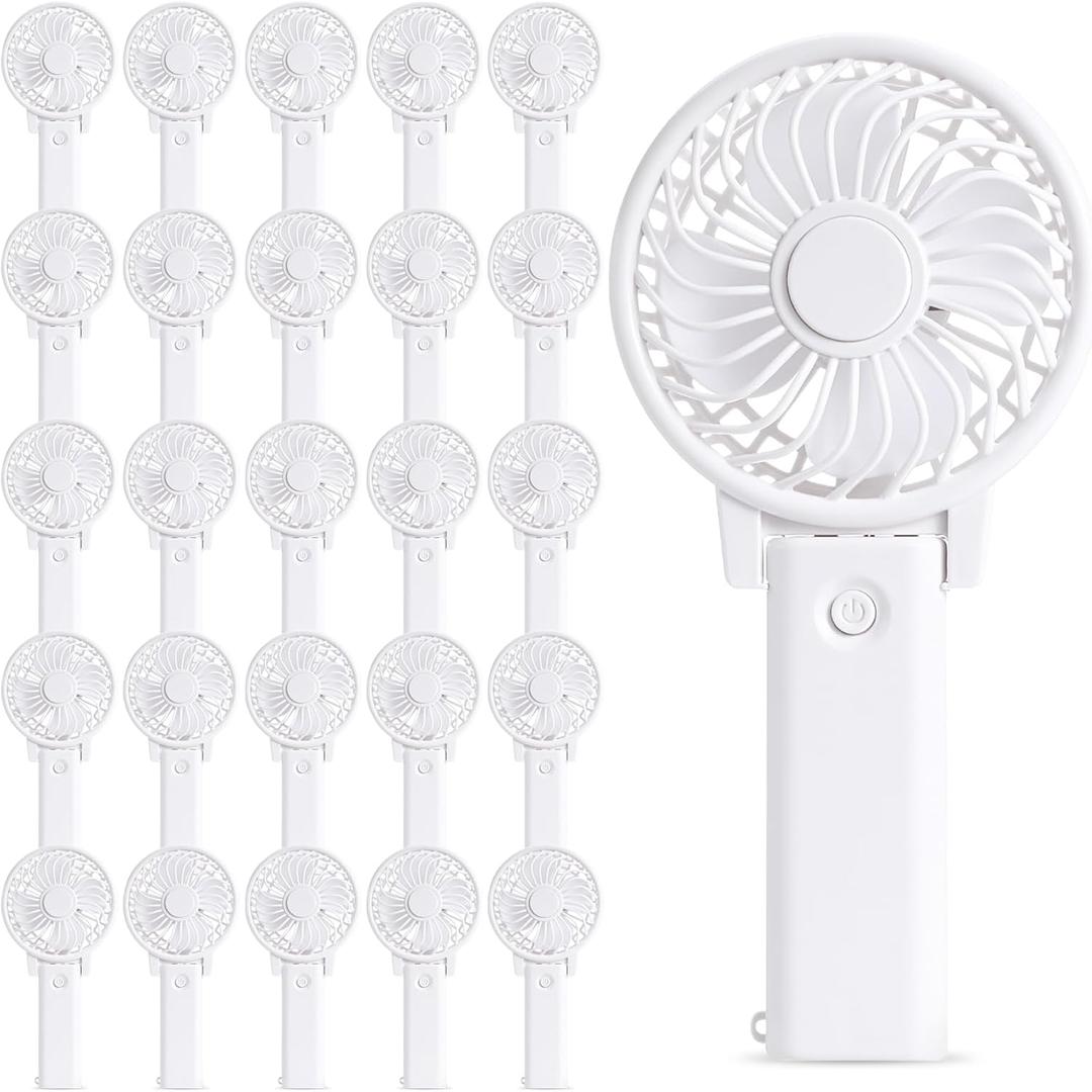 Battery Portable Handheld Fan Bulk Small Personal Wedding Fan for Wedding Bachelorette Party Favor(Classic,25 Pcs)