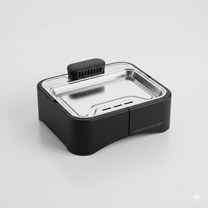 UPSKY 2.25Gal Elevated Dog Water Fountain, 4 Heights Adjustable Pet Fountain for All Dog Sizes, 304 Stainless Steel Tray Indoor Cat Drinking Dispenser with Ultra Quiet Pump & 2 Replacement Filters