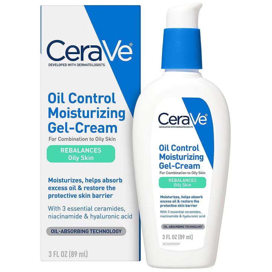 CeraVe Oil Control Moisturizing Gel-Cream Unscented, 3.0 fl oz