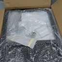 Kitstorack TV Tray Table, Adjustable Height & Flip-Top & Rounded Metal Corners, Snack Table for Couch, Sofa, Bed, Chair, Living Room, C Shaped End Side Table for Eating, Dinner or Laptop, Small Spaces (Brown)