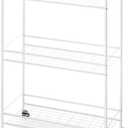 Whitmor Slim Rolling Household Cart - White 30.50 x 9.25 x 20.75