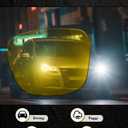 SODQW Night Vision Glasses for Women,Polarized Yellow Anti Glare Glasses with Diamond Accents for Night Driving (A03- Black/Yellow)