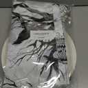 Halloween Party Decorations Crows Tableware 142Pcs Gothic Halloween Plates and Napkins Silhouette Tree Crow Bird Cage Banner Tablecloth for HALLOWEEN Horror Theme Party Supplies