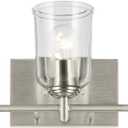 Kichler Shailene 21" 3-Light Vanity Light with Clear Glass in Brushed Nickel, Use as Single or in Multiple, for Vanities, (21" x 8.25"), 45574NICLR