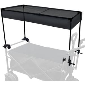 Universal Canopy for Foldable Wagon Attachment,Awning Shade Cover Folding Trolley Cart Accessories Oxford ClothUtility Canopy Replacement Waterproof Removable PortableSuitable for Different Sizes