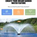 H1 Pond Fountain Aerator 750W 1HP - 16000 GPH Floating Aerating Pump with Timer, 110V-120V/100FT Power Cord/2 Nozzles Outdoor Water Circulation Jet System for Large Ponds, Lakes, Water Gardens