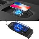 Xipoo Wireless Charging Tray Compatible with Chevy Silverado 2022-2024 Car Wireless Charger Pad Replacement for 2022-2024 GMC Sierra 1500 2500HD 3500HD Accessories (Fit Jump Seat)