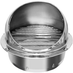 4 Inch Dryer Vent Cover Stainless Steel Round Exhaust Grill Ventilation Outlet Wall Air Vent Dryer Hood External Extractor