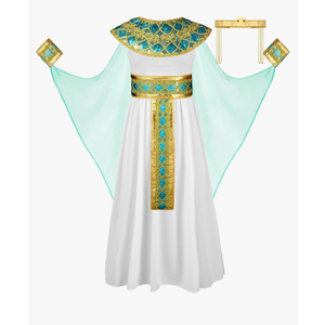 Liitrsh Halloween Kids Egyptian Costume Set Women Cos Egypt Dress for Girls Egyptian Costume Queen Accessories, Size S