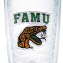 Tervis Florida A&M Rattlers Logo Tumbler with Emblem and Black Lid 16oz, Clear