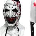 Scary Clown Mask Bloody Killer Halloween Masks Horror Cosplay Costume Props for Adults
