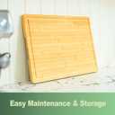 Bamboo Cutting Board for Kitchen, 18" Large Wood Charcuterie Cheese Board, Wooden Chopping Block with Side Handles and Juice Grooves