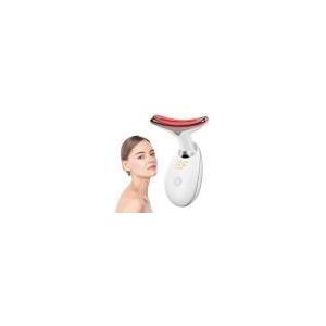 Face and Neck Massager, 7 Color LED Facial Beauty Device, Portable Skin Care Tools for Home Use,White