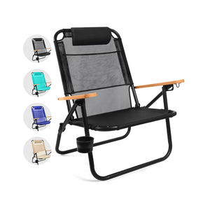 Water Buffalo Bondi Beach Chair – Backpack Beach Chair for Adults with Reclining Positions, Cup Holder & High Back Support