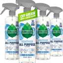 Seventh Generation All Purpose Cleaner, Biodegradable Formula, Free & Clear, 23 oz (Pack of 4)