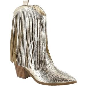 Masseys Women's Dolly Embellished Fringe Western Boot, (SIZE 9.5)