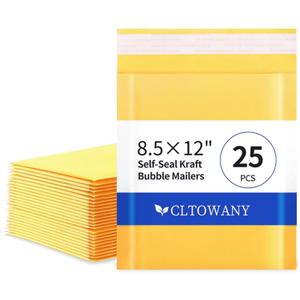 Padded Envelopes 8.5×12' Inch 25 Pack padded mailers Self-Sealing Paper Envelopes for Shipping,Mailing,Packaging,Strong Adhesion Envelope Mailers