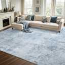 8x10 Ft Large Area Rugs for Living Room, Soft Non-Slip Washable Rugs Modern Abstract Pattern Carpet for Bedroom Indoor Floor Nursery Home Decor (Blue)