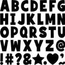 108 PCS Letter Stickers Large 4 Inch Bulletin Board Letters 12 Sheets Vinyl Self Adhesive Alphabet Stickers for Bulletin Board Education Poster Board Classroom Display Crafts Home Wall Decor(Black)