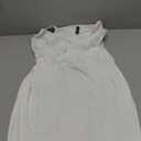 OYOANGLE Women's Maternity Dress Textured Spaghetti Strap Double Lined Bodycon Long Dresses M