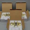 Goldenwarm Gold Door Knobs Interior, Zinc Alloy Brushed Gold Privacy Door Knob for Bedroom Bathroom, Heavy Duty Modern Brushed Brass Door Knobs (3 Pack)