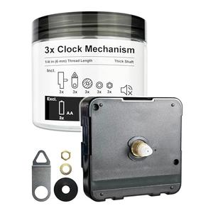 MCDFL Battery Operated Clock Mechanism Replacement Kit, Silent Quartz Clock Movement with Hands and Motor, DIY Repair Parts for Wall & Desk Clocks Works
