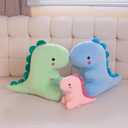 Plush Dinosaur Stuffed Animal, Cute Toys Anime Dinosaur Soft Throw Pillow Gift for Children Boys Girls Pink 10.8 inch