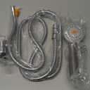 YOO.MEE High Pressure Handheld Shower Head with Powerful Shower Spray against Low Pressure Water Supply Pipeline, Multi-functions, w/ 79'' Hose, Bracket, Brushed Nickel Finish