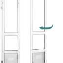 Large Dog Door for Sliding Glass Door - Left Open from Inside