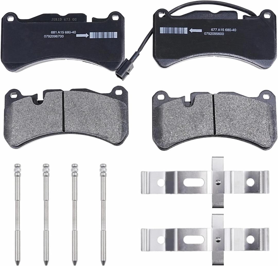 980139070 Front Brake Pads Set Compatible with Mase-rati Ghibli S Q4 2014-2022, Mase-rati GranTurismo S 2008-2018, Mase-rati Quattroporte S/Sport GT 2007-2022 OE#980156013 (Front Brake Pads)