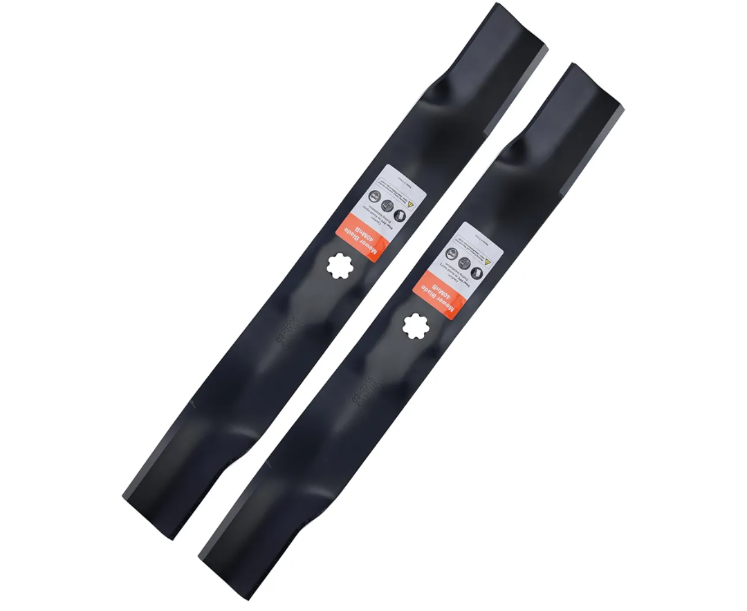AM141034 42 inch Mower Blades for John Deere D130 D110 D105 D125 X300 Z225 LA135 Z235 42" Deck Lawn Tractor Replace AM137327 AM141032 (2 Pack)