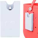 Phone Holder for Bogg Bag Accessories, Hard ABS Plastic, Universal Cell Phone Case Holder for Bogg Beach Tote XL, Accessories for Simple Modern Bag Large/Extra Large (White)