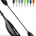 Abahub 230-250cm Adjustable Kayak Paddle for Kayak, Boating, Black