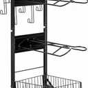 Rolling Horse Saddle Rack Cart Foldable Saddle Pad Rack Stand 3 Tier Heavy Duty with Removable Saddle Stands & Storage Basket, Horse Tack Organizer for Stable Storage, Moving, Transport Supplies