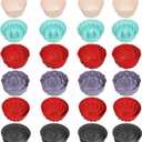 2 x 24 Pcs Mini Silicone Multi-shape Cake molds, 2.75 Inch 6 Shape, Valentines Flower Shape Baking Cups, Non-Stick, Reusable Flexible Baking Mold for Scones, Cakes, Bread, Jello, Muffins and Candies