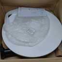 FDW Pub Table 40 Inch Height Cocktail Table Round Bistro Bar Table for Home and Kitchen Dining (White)