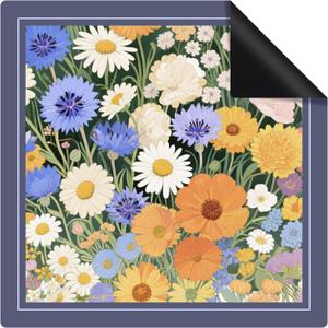 Premium Floral Mahjong Mat & Non-Slip Base - Long Box Packaging for Wrinkle, Ideal Mahjong Table Cover for Game Nights, Gift for Women and Board Game Enthusiasts (31.5x31.5 Inches)