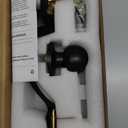 Front Door Handleset Entry Door Handle Set with Cove Knob for Right and Left Handed Sided Doors, Interior and Exterior Entrance Passage Lock Matte Black