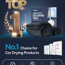 Wigoo Premium Microfiber Car Drying Towel 1300 GSM, 36" x 24" [Ultra-Absorbent, Streak-Free] Dual-Sided Edgeless Cleaning Towels with Twisted Loop, for Auto Detailing, Cars, SUV, Truck (2 Sizes)